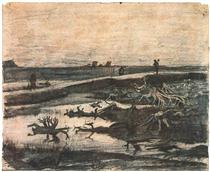 Landscape with Bog-Oak Trunks - Вінсент Ван Гог