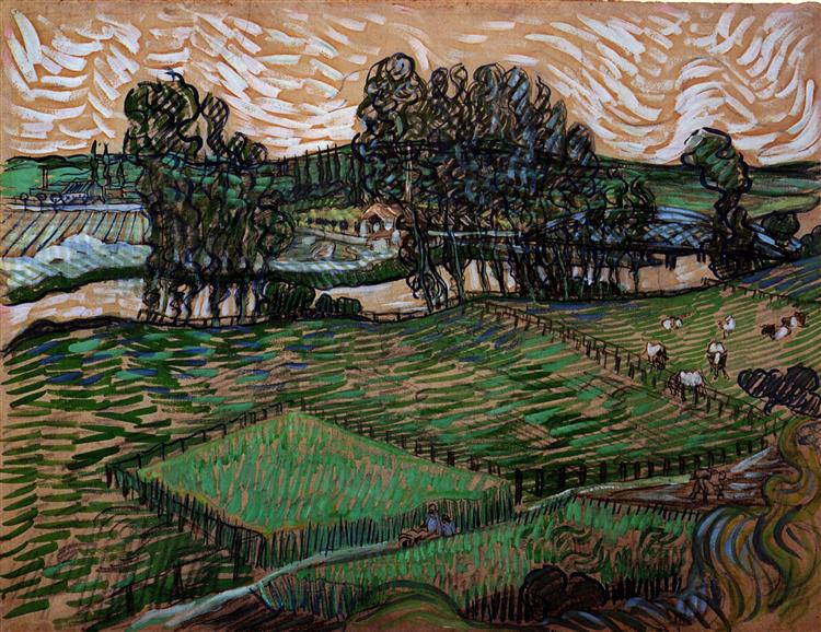 Landscape with Bridge across the Oise, 1890 - Vincent van Gogh