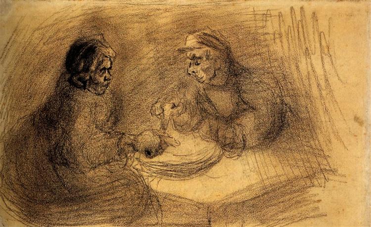 Man and Woman Sharing a Meal, 1885 - Vincent van Gogh
