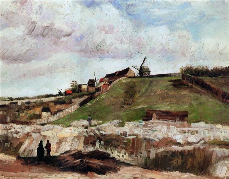 Montmartre the Quarry and  Windmills, 1886 - Винсент Ван Гог