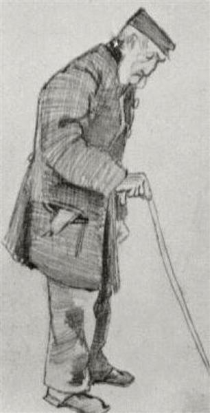 Orphan Man with Cap and Walking Stick, 1882 - 梵谷