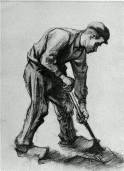 Peasant Boy, Digging, 1885 - 梵谷
