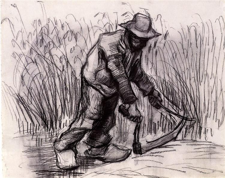 Peasant with Sickle, 1885 - Vincent van Gogh