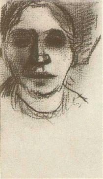 Peasant Woman, Head - Vincent van Gogh