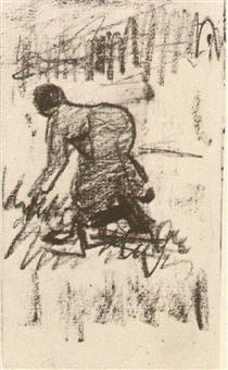 Peasant Woman, Stooping to the Left - Винсент Ван Гог