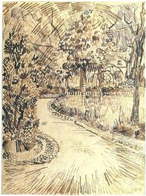 Public Garden with a Corner of the Yellow House - Vincent van Gogh