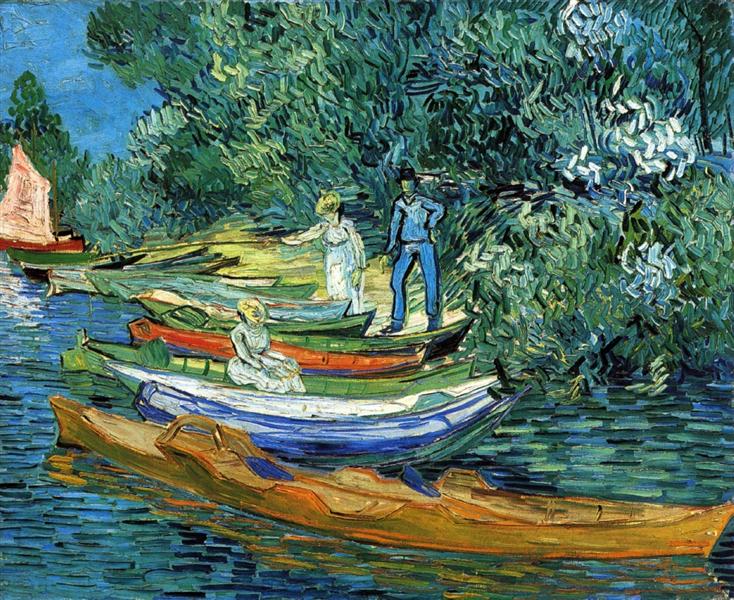 Rowing Boats on the Banks of the Oise at Auvers, 1890 - 梵谷