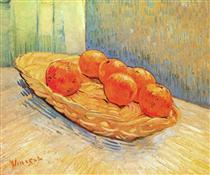 Still Life with Basket and Six Oranges - Вінсент Ван Гог