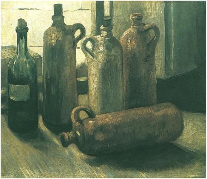 Still Life with Five Bottles, 1884 - 梵谷