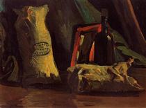 Still Life with Two Sacks and a Bottle - Vincent van Gogh