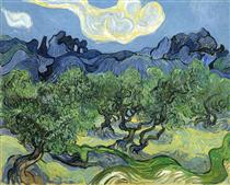 The Alpilles with Olive Trees in the Foreground - Vincent van Gogh