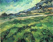 The Green Wheatfield behind the Asylum - Vincent van Gogh
