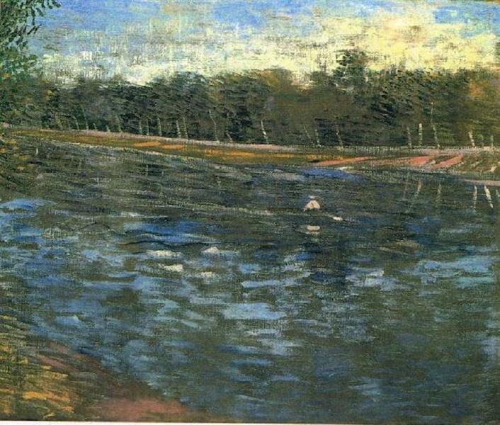 The Seine with a Rowing Boat, 1887 - 梵谷