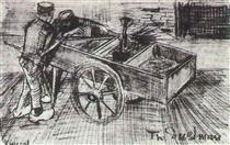 Two Boys near a Cart - Vincent van Gogh