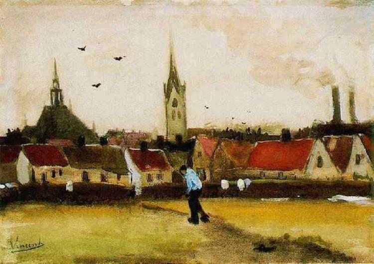 View of The Hague with the New Church, 1882 - Vincent van Gogh