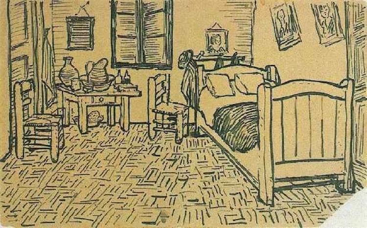 Vincent's Bedroom in Arles, 1888 - 梵谷