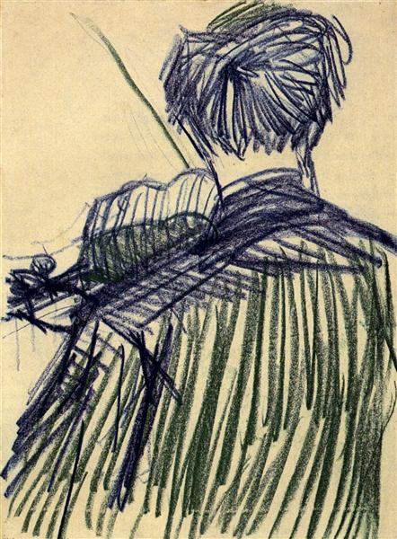 Violinist Seen from the Back, 1887 - Винсент Ван Гог