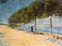 Walk Along the Banks of the Seine Near Asnieres - Vincent van Gogh
