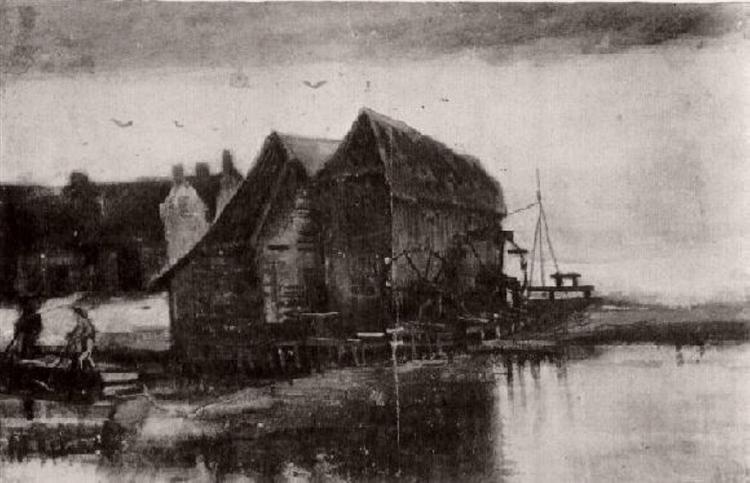 Watermill at Gennep, 1884 - 梵谷