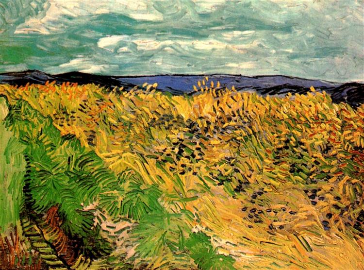 Пшеничне поле з волошками, 1890 - Вінсент Ван Гог