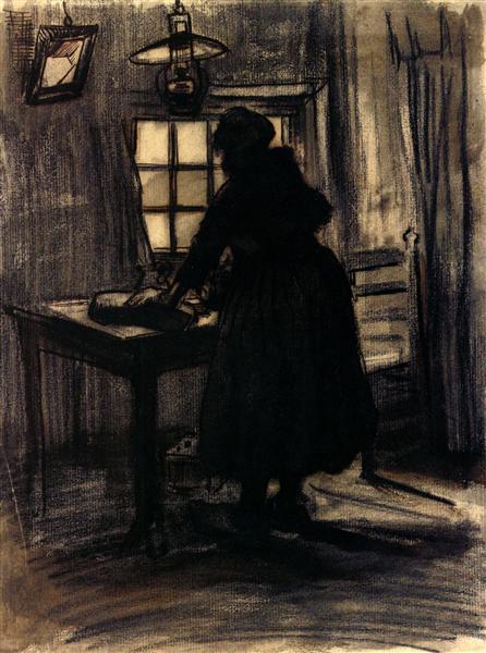 Woman Cutting Bread, 1885 - Vincent van Gogh