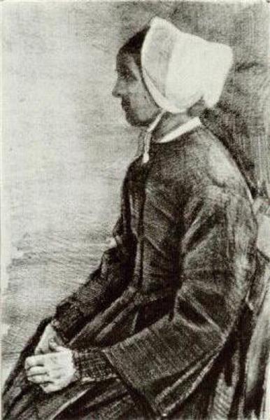 Woman with White Bonnet, Sien's Mother, 1883 - 梵谷