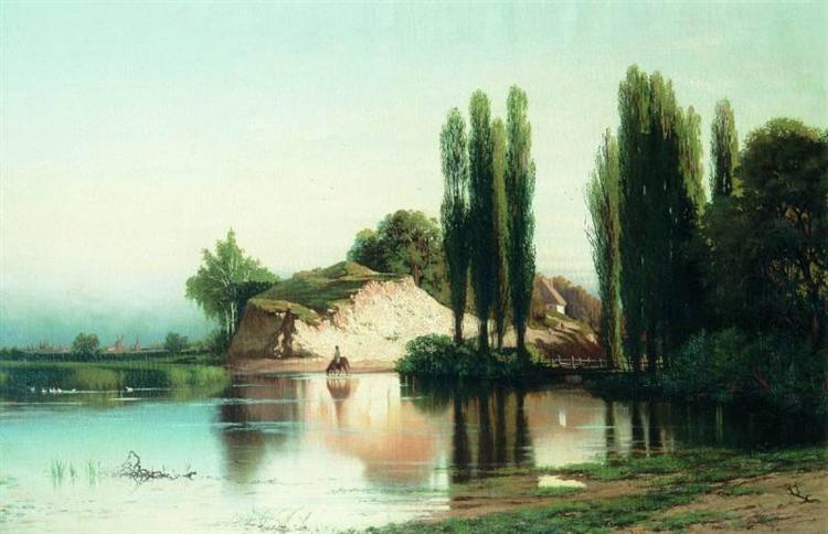 Landscape with river in Ukraine - Wolodymyr Orlowskyj