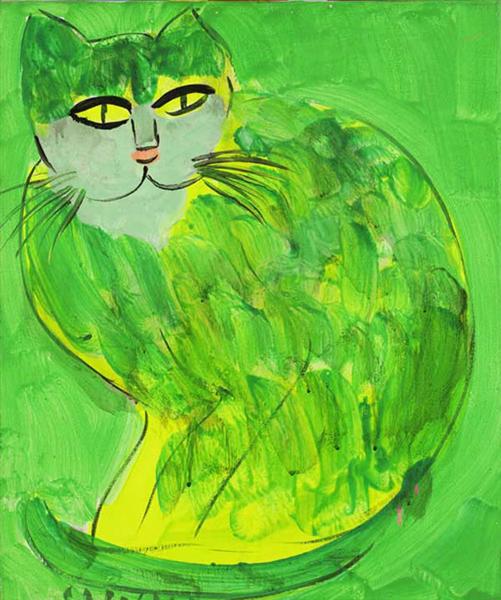Beautiful Green Cat - 丁雄泉