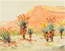 Aloes near a River - Walter Battiss