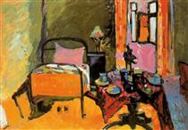 Chambre à coucher sur Aintmillerstrasse - Vassily Kandinsky