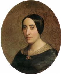 Portrait d'Amélina Dufaud, épouse Bouguereau, tante de l'artiste - William Bouguereau