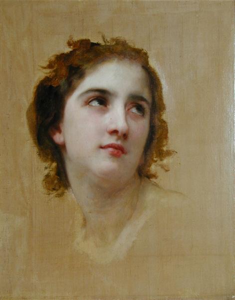Sketch of a Young Woman - Адольф Вільям Бугро
