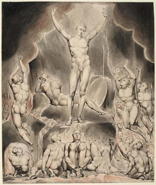 Illustration to Milton`s Paradise Lost, 1807 - William Blake