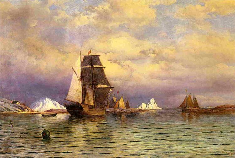 Looking out of Battle Harbor, 1877 - William Bradford