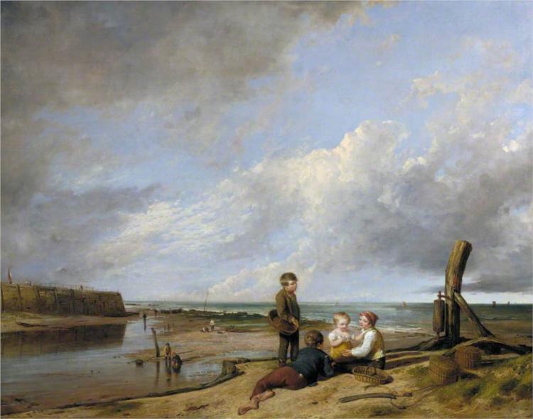 Shrimp Boys at Cromer, Norfolk, 1815 - William Collins