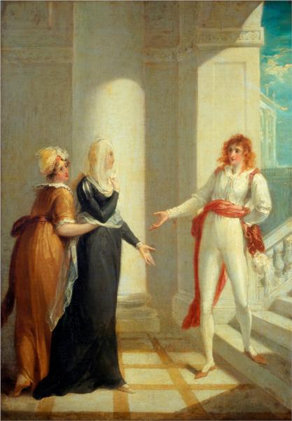 Maria, Olivia and Viola from 'Twelfth Night' by William Shakespeare, 1789 - Вільям Гамільтон