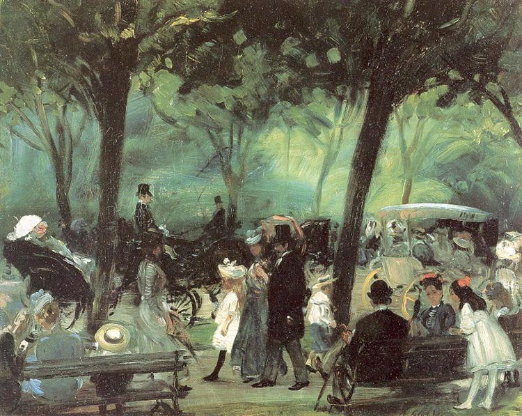 The Drive, Central Park, 1905 - Вільям Джеймс Глакенс