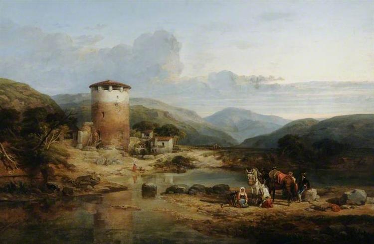 View above the Capua, Southern Italy - William Leighton Leitch