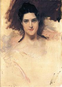 Portrait of Mrs. William Clark - Уильям Меррит Чейз