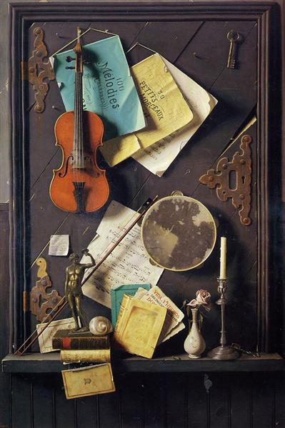The Old Cupboard Door, 1889 - Уильям Майкл Харнетт