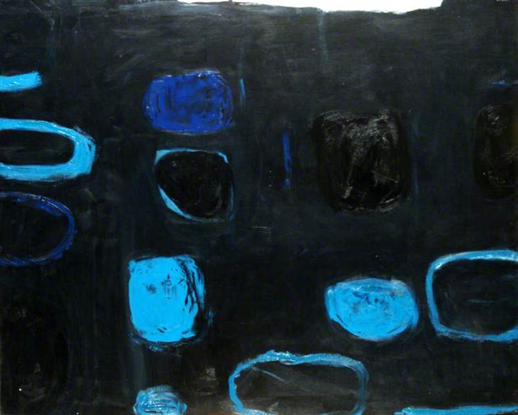 Composition with Blue and Black, 1959 - Вільям Скотт