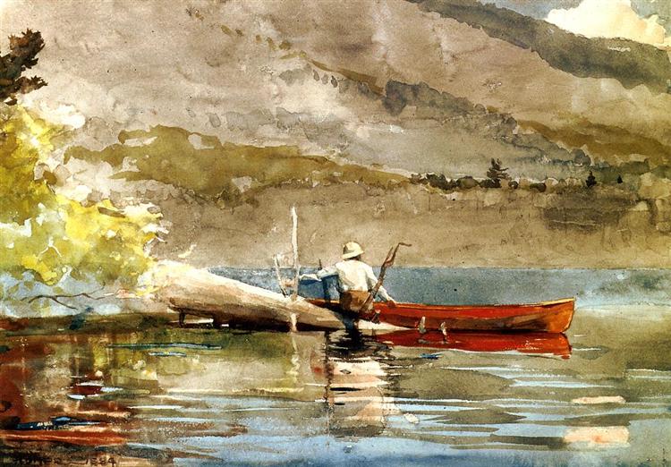 The Red Canoe, 1884 - Уинслоу Хомер