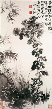 Chrysanthemums and Bamboos - 徐渭