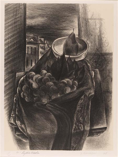 Still Life at Window, 1928 - Ясуо Кунійосі