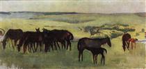 A herd of horses - Zinaida Evgenievna Serebriakova