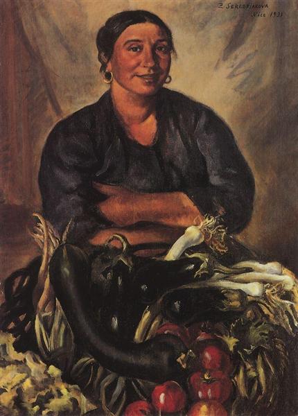 Продавчиня овочей. Ніцца, 1931 - Зінаїда Серебрякова