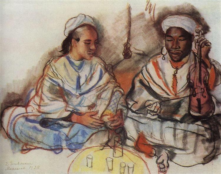 Музыканты (араб и негр), 1928 - Зинаида Серебрякова