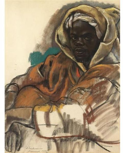 Portrait of a young man, Marrakech, 1932 - Zinaida Evgenievna Serebriakova