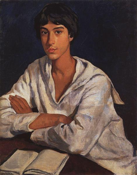 Portrait of E.I. Zolotarevskii in childhood, 1922 - Sinaida Jewgenjewna Serebrjakowa