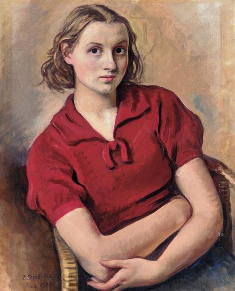 Portrait of the artist's daughter, 1934 - Sinaida Jewgenjewna Serebrjakowa